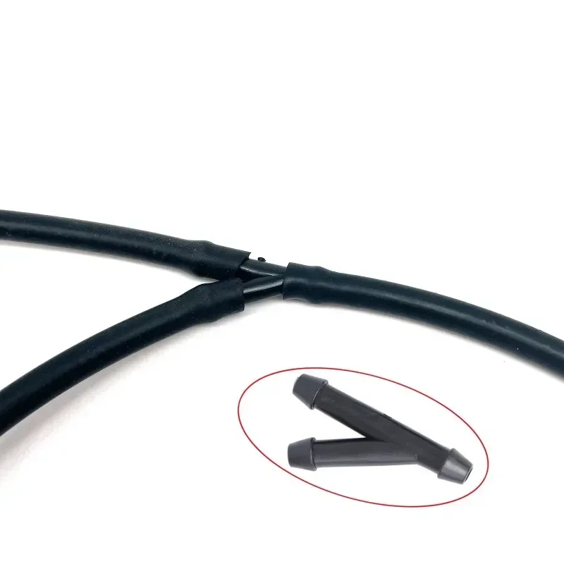 Windshield Washer Tube Connector Joiner T Piece Straight 3 Way Y Piece Air Fuel Water Gasoline Cleaner Washer Nozzle Hose 18Pcs 2