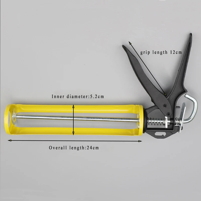 Caulking Gun-Heavy Duty, Rotating Barrel Smooth Round Rod Cartridge Caulking Gun Window Sealing Glue Filling Tool 실리콘건