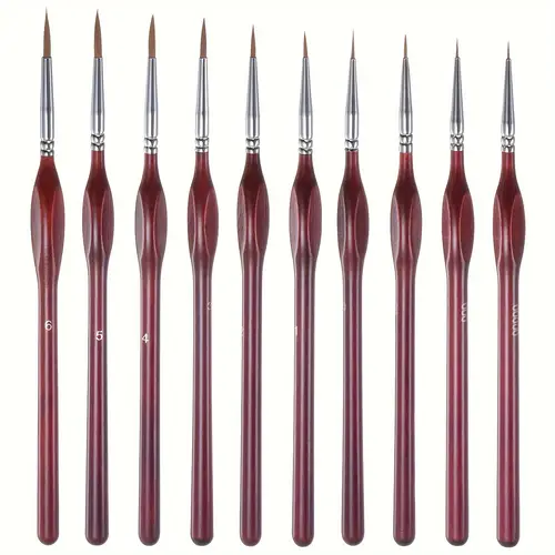 11pcs Precision Paint Brush Set for Fine Detail - Durable Miniature Brushes with Micro Tips for Warhammer 40K, Model & Art Paint - Image 8
