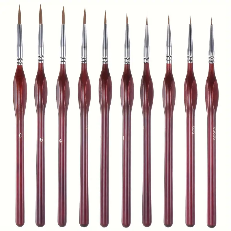 11pcs Precision Paint Brush Set for Fine Detail - Durable Miniature Brushes with Micro Tips for Warhammer 40K, Model & Art Paint - Image 8