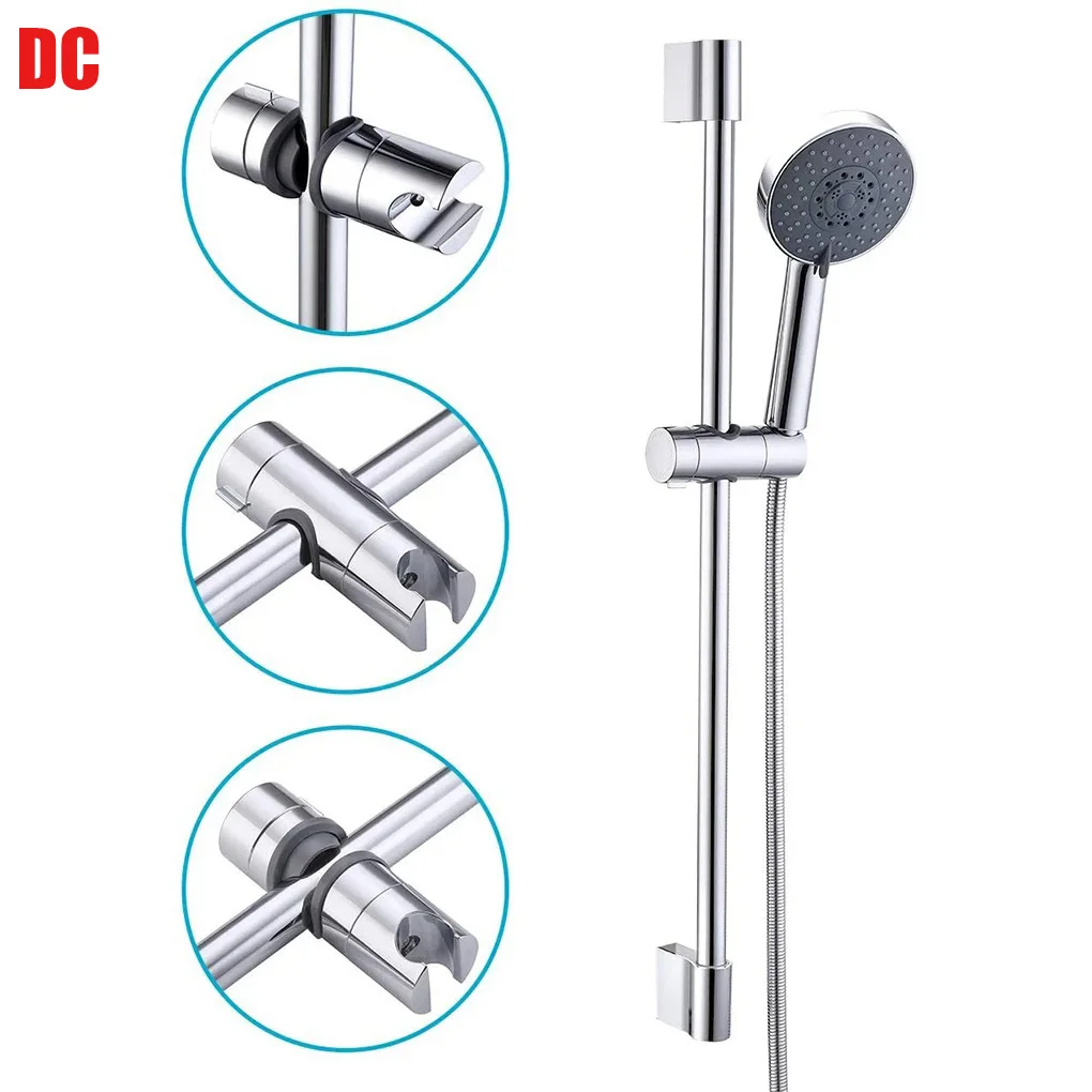 Replacement Hand Shower Bracket for Slide Bar 18-25mm Adjustable Rail Shower Head Holder Replacement 360 Rotating Sprayer Holder