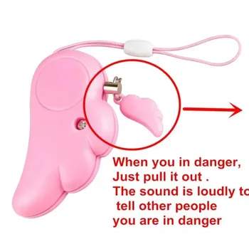 Self Defense Emergency Alarm Keychains Personal Protection Alarm Safety Security Anti-Attack Loud Alarm For Child Girl Women90db 1