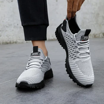 شبكة أحذية رجالية تنفس 2025 الصيف شبكة رقيقة واحدة الرجال شبكة كاملة الرجال العصرية المألوف أحذية رياضية الجري غير رسمية