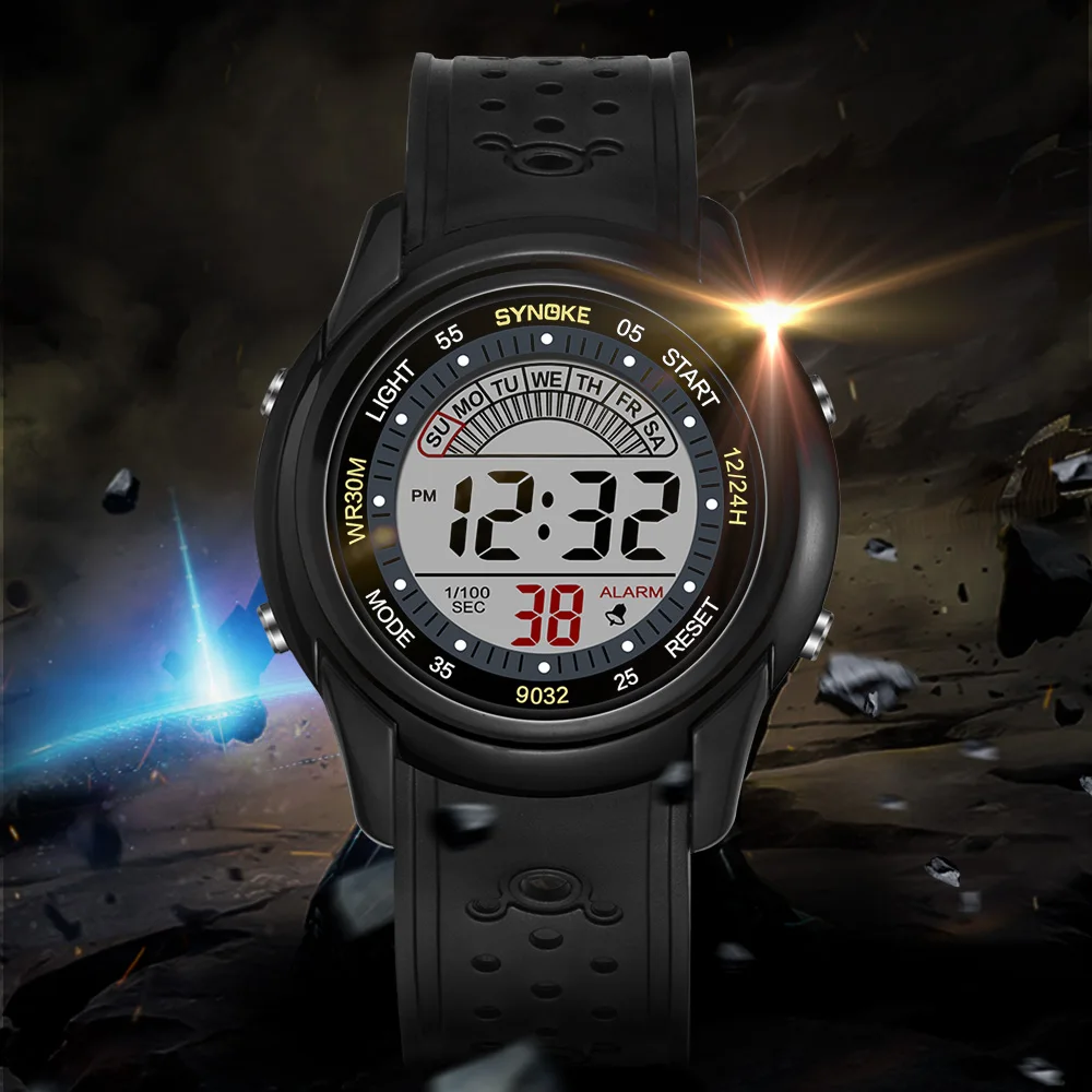 SYNOKE Electronic Watch For Mans Sport Watch Multifunction Sports Waterproof Luminous LED Digital Boy Student Fashion