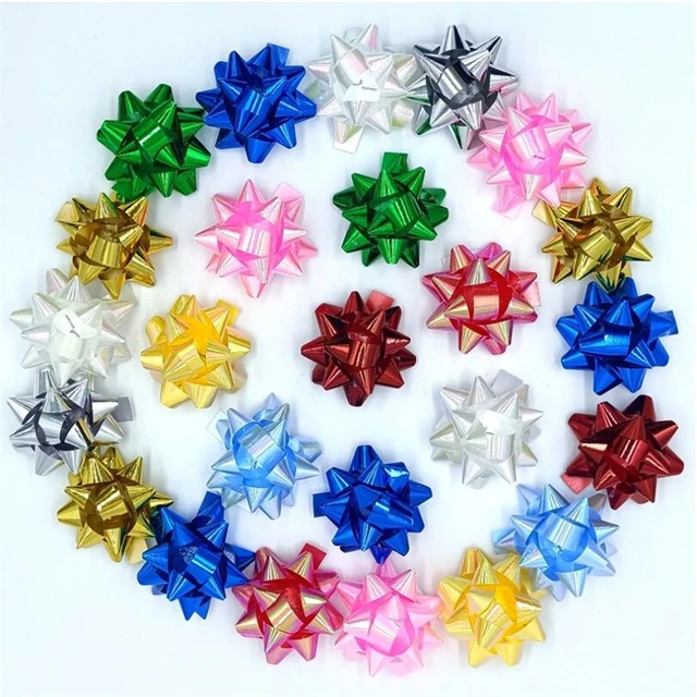 150pcs xmas gift bows Pull Bows for Gift Wrapping bow Adhesive Flower Bow