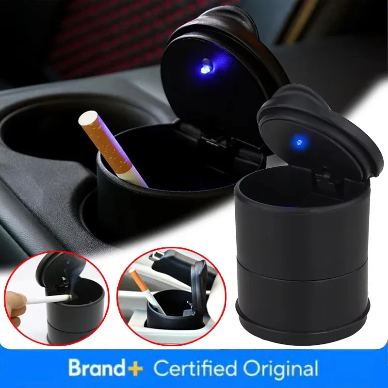 Universal Car LED Ashtray Garbage Coin Storage Cup Container Cigar Ashtray Holder Auto Interior Accessories Car LED Ashtray