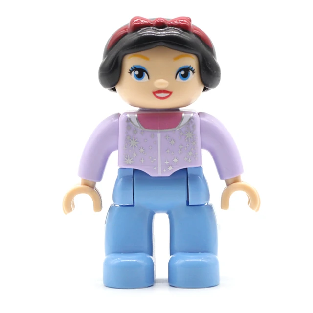Big Size Action Figures City Princess Policemen Family Building Block Doll Character Accessory Toys Assembly Children Kids Gift Cinderella