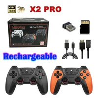 X2Pro TV Game Stick 4K HD poignée vidéo Console de jeu 40K/50K jeux 64g/128g pour PSP rétro jeux d'arcade PK M15 Pro pour les jeux à domicile 6