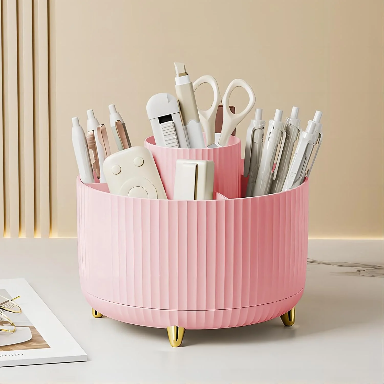 Rotating Makeup Organizer and Jewelry Holder