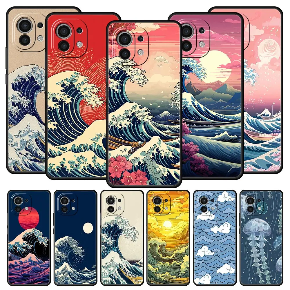 Stylish Blue Wave Soft Phone Case