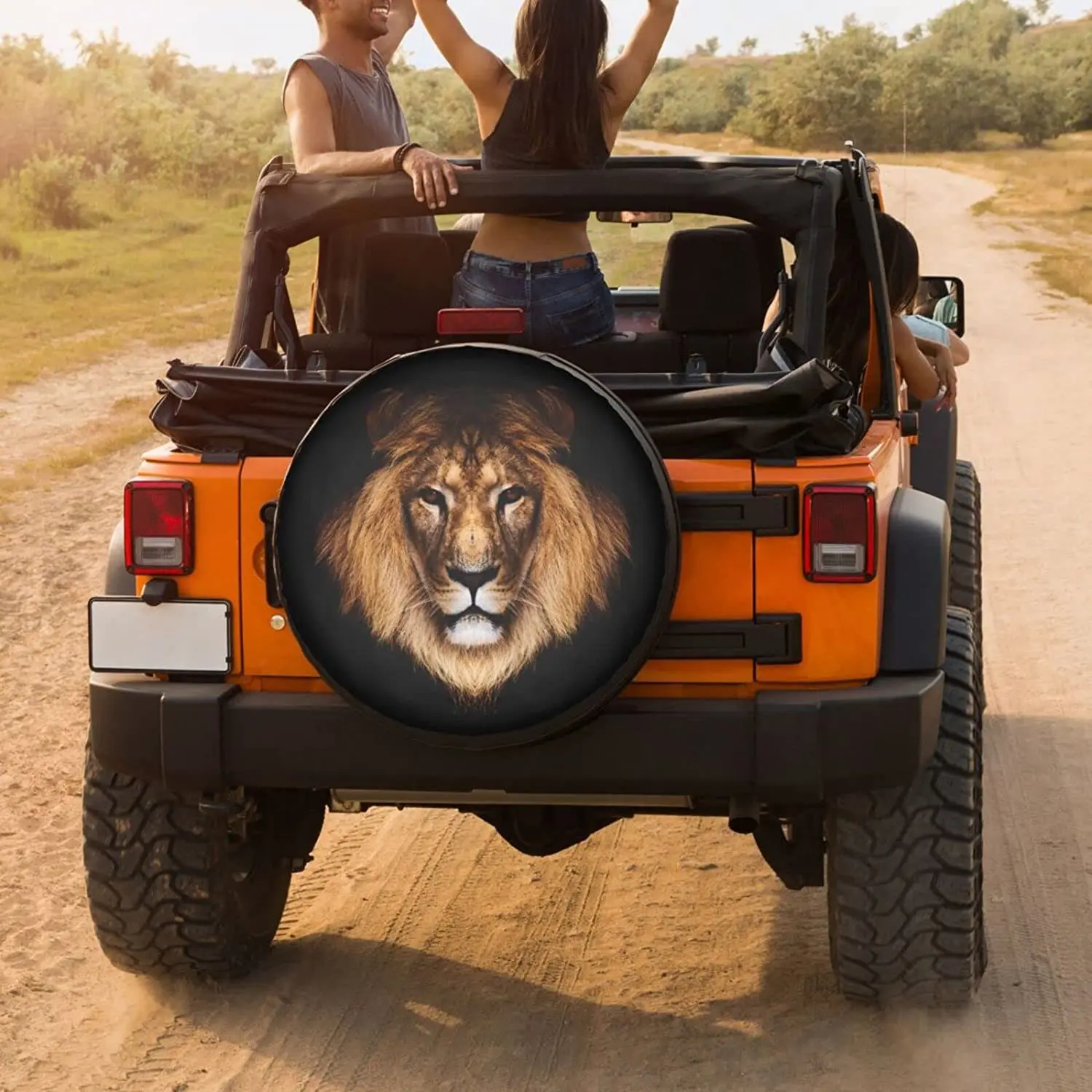 Lion Head Spare Tire Cover Dust-Proof Wheel Tire Cover Fit Trailer RV SUV  and Many Vehicle 14 15 16 17 Inch