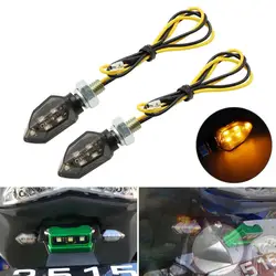 2pcs Universal Mini Motorcycle For LED Turn Signal Indicators Light Amber Blinker Led Motorbike Super Bright Lamp