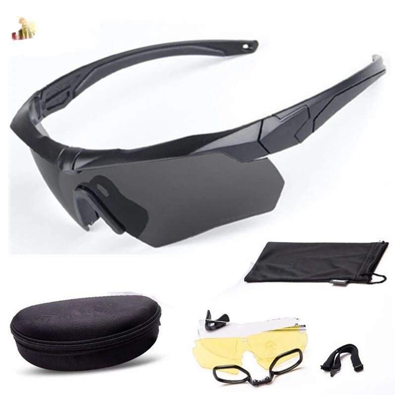 Special glasses ess tactical goggles shooting goggles motorcycle riding anti-sandstorm, dust-proof and anti-foam sunglasses