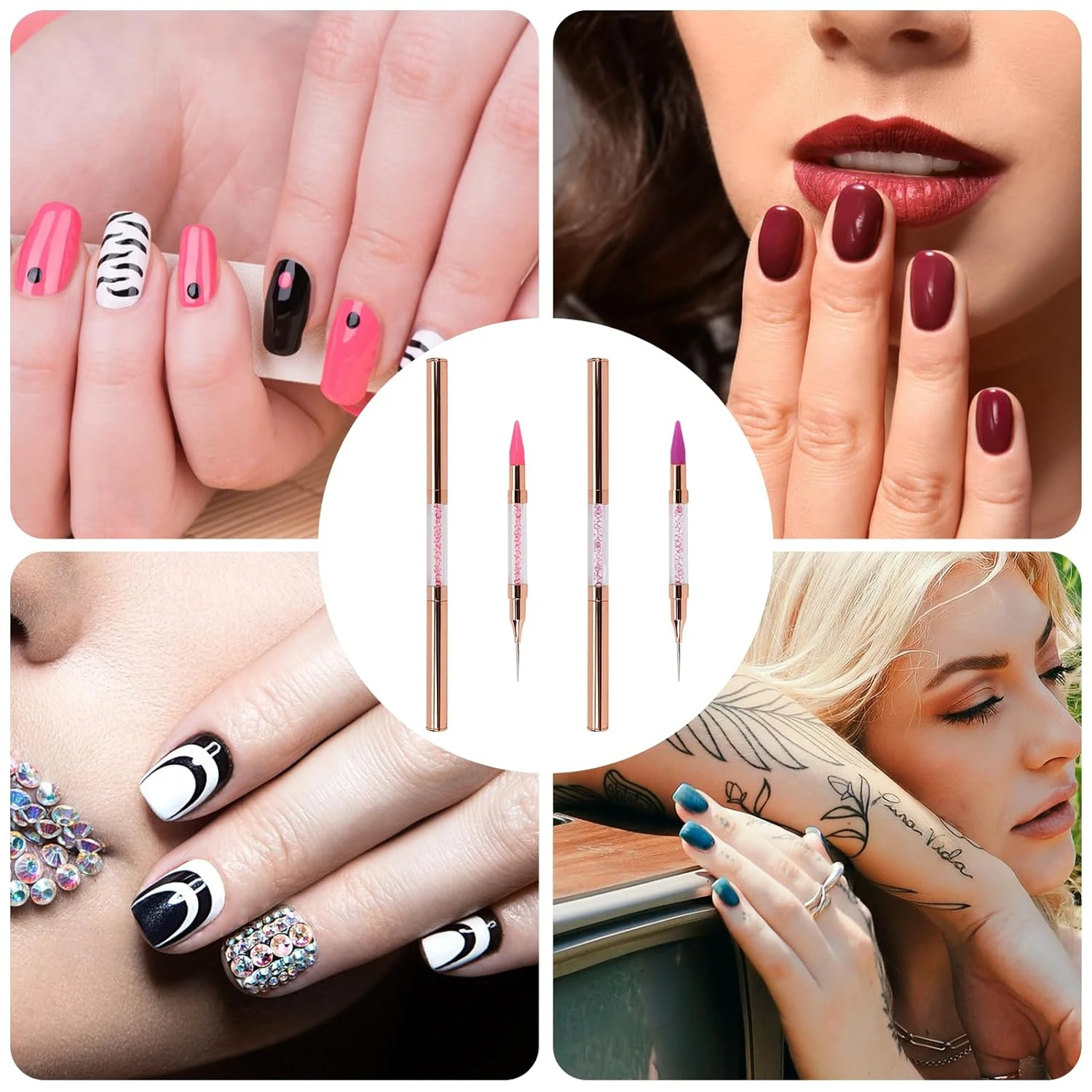 Exquisite Gorgeous Gemstone Nail Art Kit: Effortless Precise Application Dual-Ended Pen for Shimmering Rhinestones, Sparkling St