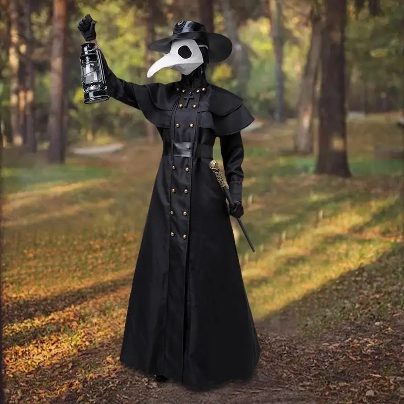 Halloween Ghost Costumi Medievali Set Horror Zombie Vampire Cospays Grim Reaper Mantello Nero Death Ware Set Regali Per Feste Di Carnevale