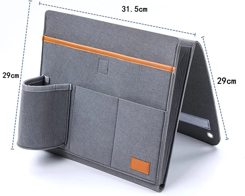 Felt Bedside Storage Bag Bedroom Dormitory Hanging Holder Sofa Books Magazines Sundires Neatening Home Office Organizer Bag