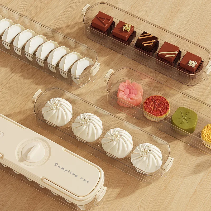 Freezer Dumpling Storage Box Side Door Preservation Case Food Grade Cold Freezer Special Organizer Box For Home Use 4