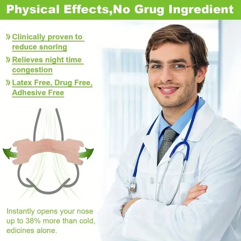 50/100Pcs Anti Snoring Nasal Strips for Way Help Breathing Reduce Snoring Nasal Strips Better Sleep Easier Breath Aid Decive 4