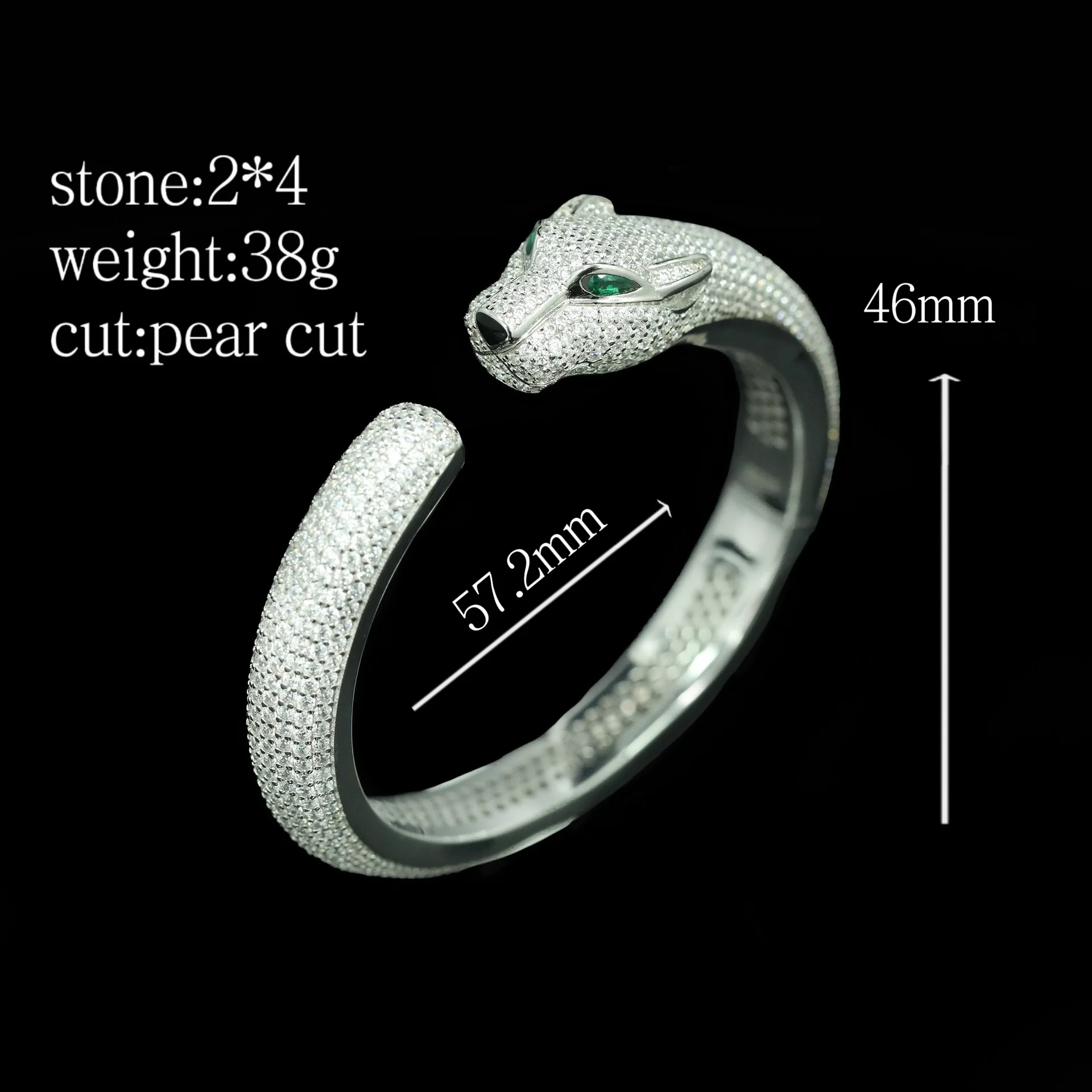 AYJEWELRY 925 Sterling Silver With Full High Carbon Diamond