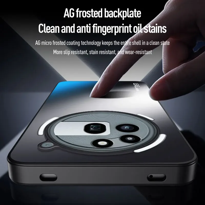 Luxury Dazzling Matte Acrylic Hard Back Cover with Silicone Frame - Shockproof Case