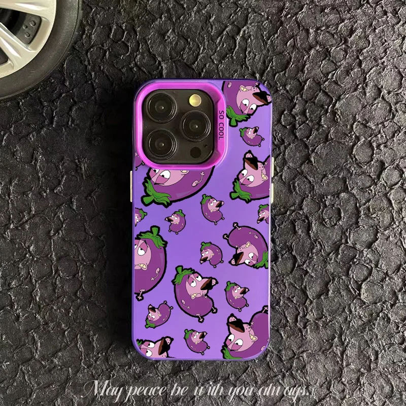 Courageous Matte Dog-Themed Phone Case