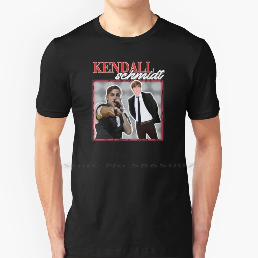 Kendall Schmidt ( Y2K Design Ispirato) Maglietta 100% Cotone Kendall Schmidt Kendall Knight Btr Big Time Rush Boy Band 2009 Tv