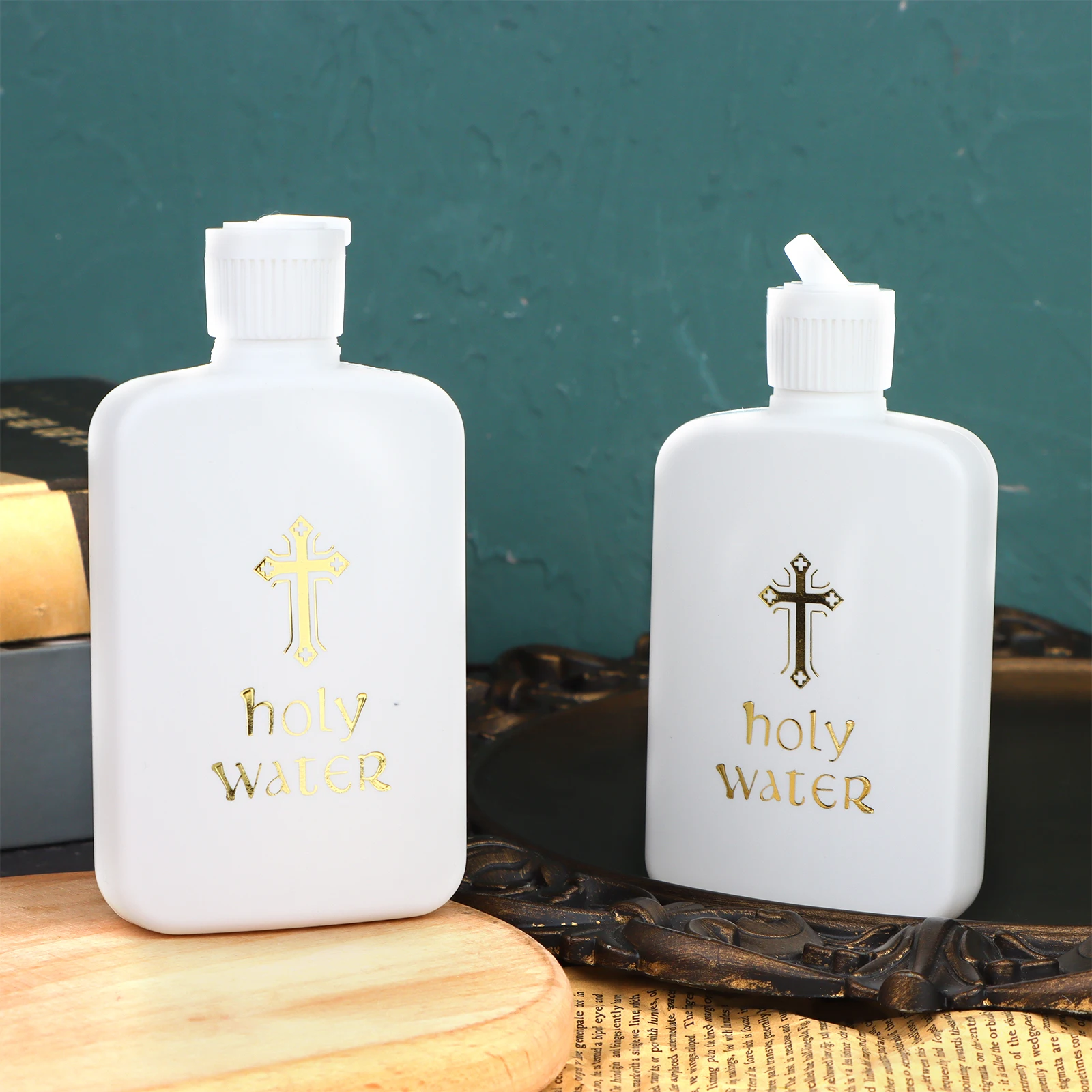Holy Water Bottle – 4 Oz Plastic Container With Cross Design - View #10