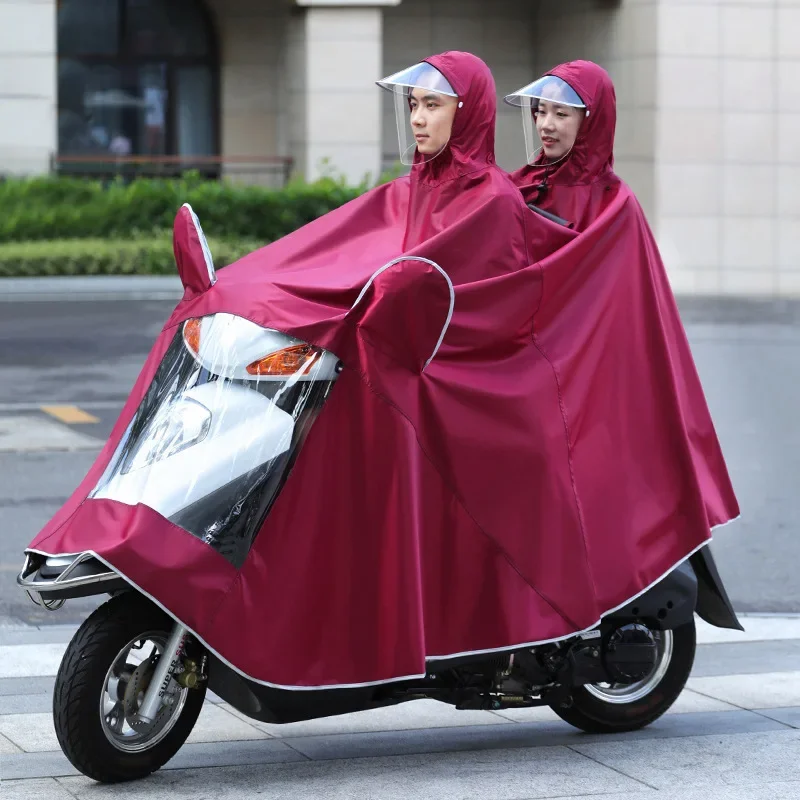 Electric Bicycle Raincoat Unisex Large Size Thickened Long Full Body Anti-Rain Cycling Bottle Bicycle Rain Coat Motorcycle Rider