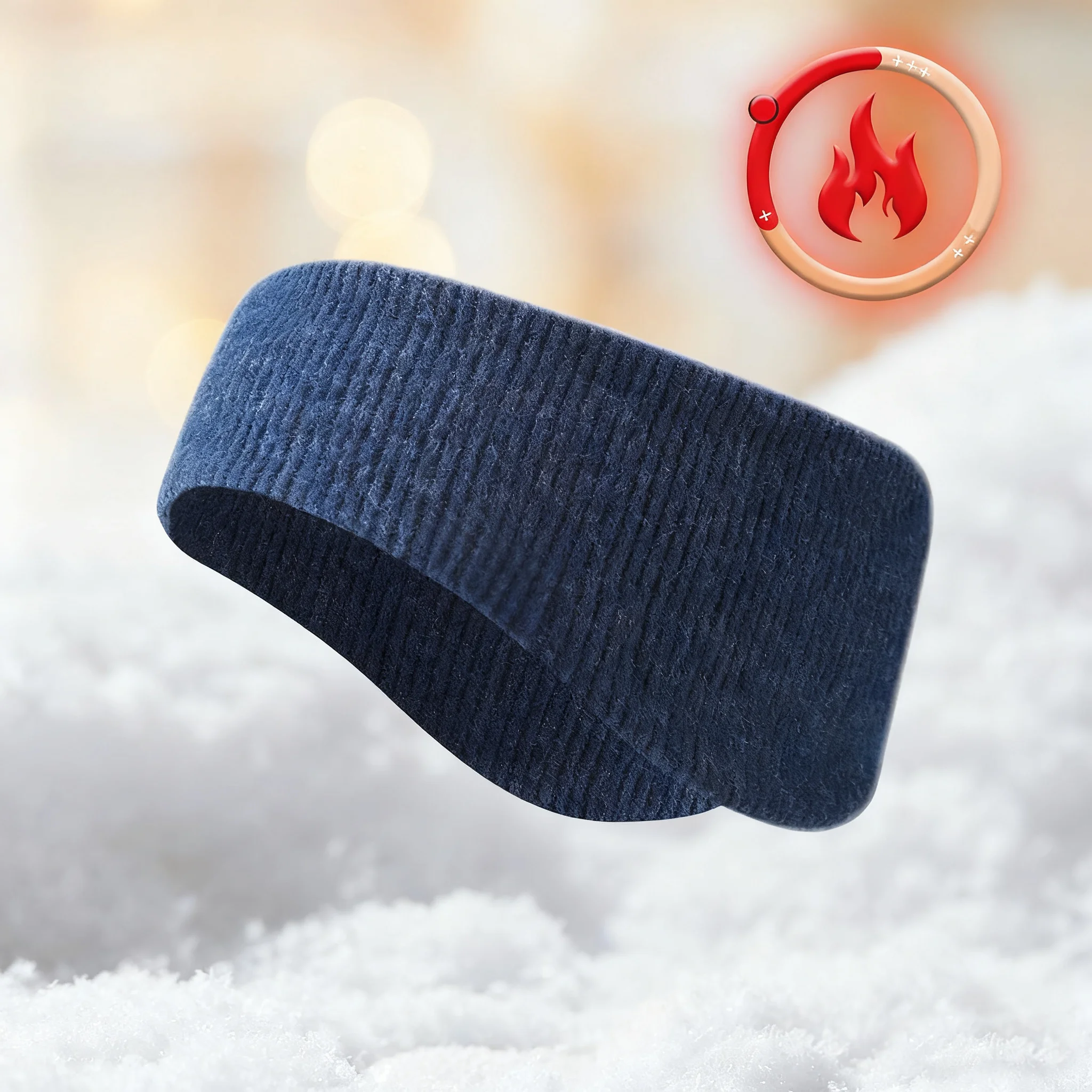 Winter Thermal Headband Winter Thickened Knitted Ear Protection Skiing Sport Band Forehead Warm Outdoor Running Cycling Headwear