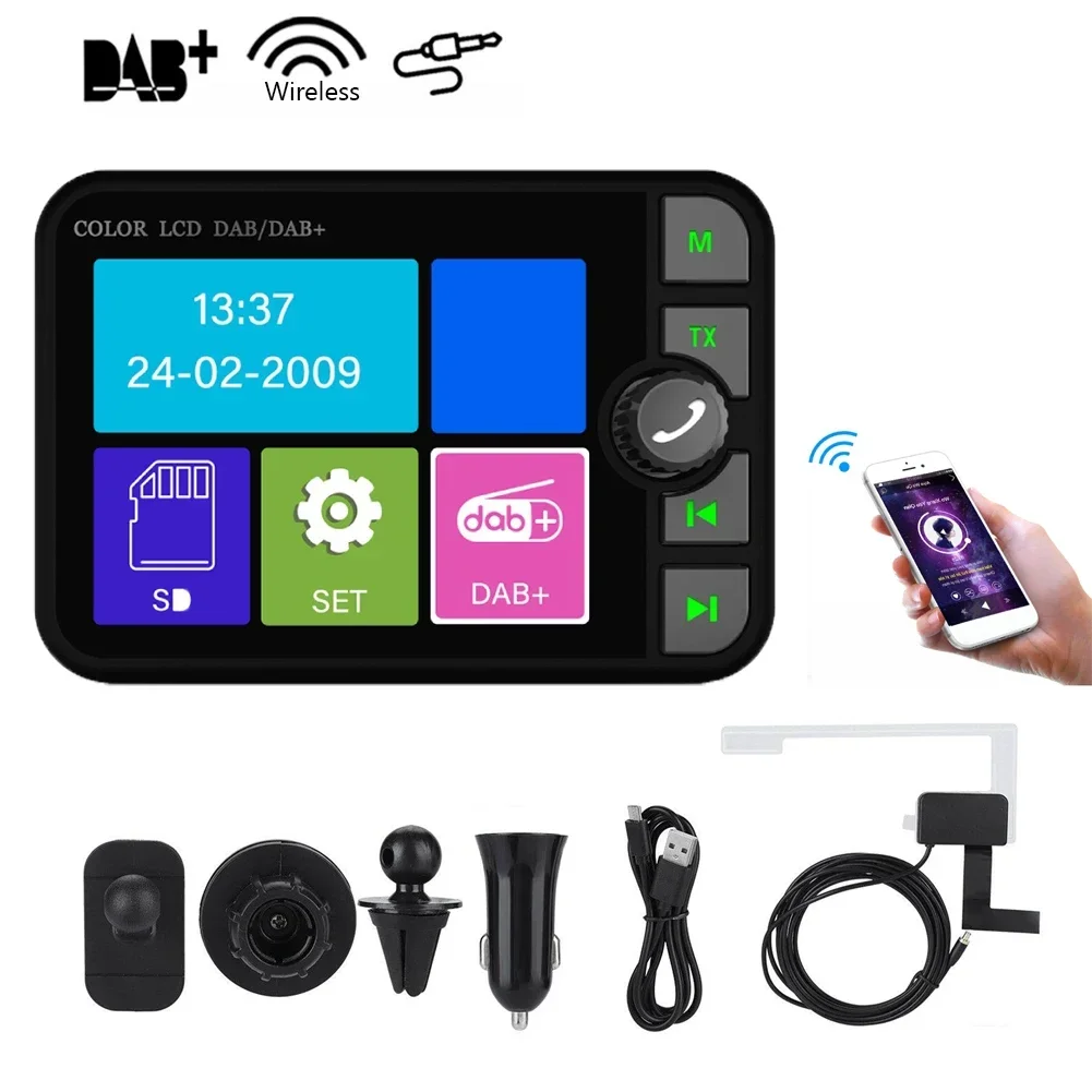 MP3 Music Player Car Music Player Car Multimedia Player Car Radio Player Car Radio 2.4-inch Color LCD DAB/DAB+ Radio Receiver Bluetooth MP3 FM Digital Signal Broadcasting for European Cars
