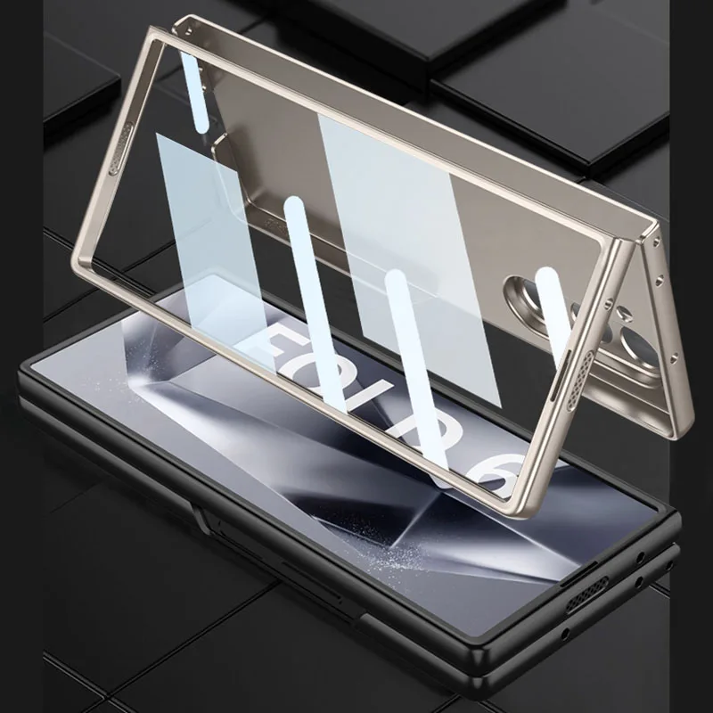 Shockproof Armor Plastic Case For Samsung Galaxy Z Fold 6 Outer Screen Glass Pro