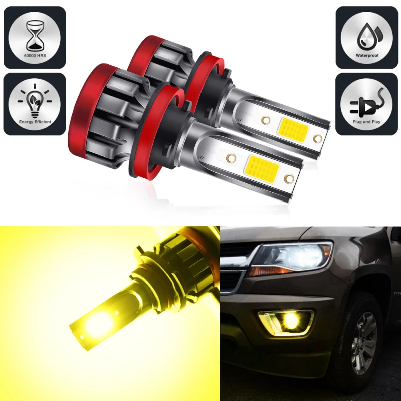 2 ampoules de voiture antibrouillard H8 H11 LED 880 881 5202 9005 HB3