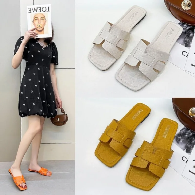 Summer Slipper Women Shoes Ladies High Quality Slides Sandals Womens Shoes New Fashion Design Beach Flat Shoes Female Slippers
