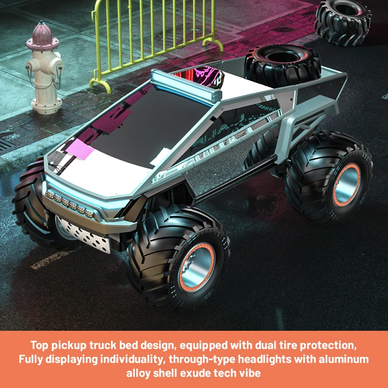 JJRC Q202 Rc 자동차 픽업 Cybertruck 원격 제어 자동차 모델 2.4G 고속 오프로드 등산 자동차 어린이 장난감 선물 맞춤
