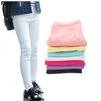 2025 Kids Girl Pants Spring Autumn Candy Color Elastic Pencil Trousers Child Solid Leggings For 2-11Y Children Clothing 1
