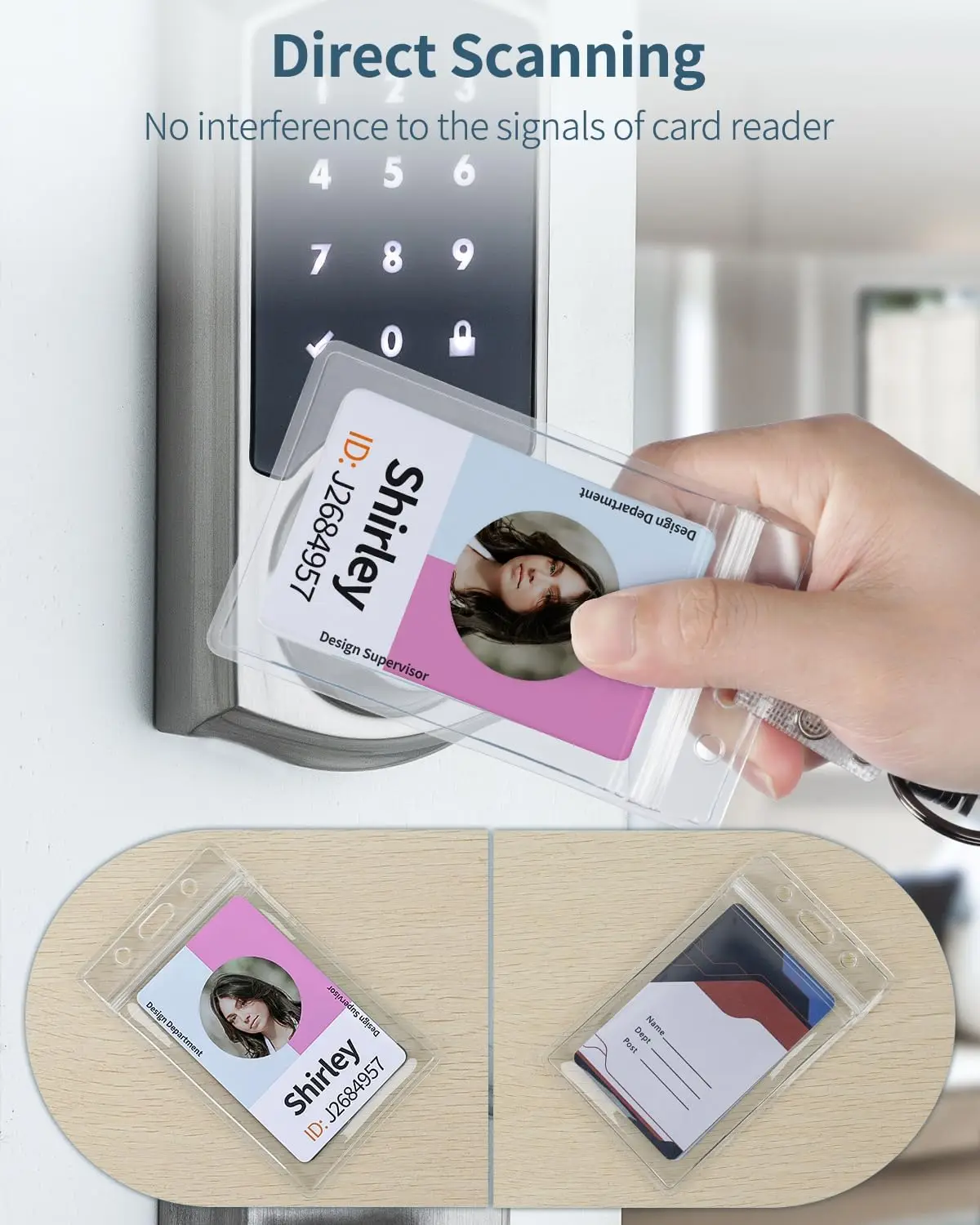 Clear Plastic Vertical Name Badge ID Card Holders 10 Pcs with Waterproof Resealable Zip Plastic Name Tag Holder card holder credit card holder id card holder id card case