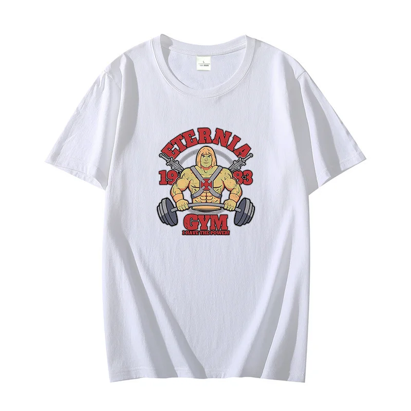 He-Man And The Masters Of The Universe Eternia Gym V2 Magliette Grafiche Magliette Estive In Cotone Magliette A Maniche Corte Abbigliamento Uomo