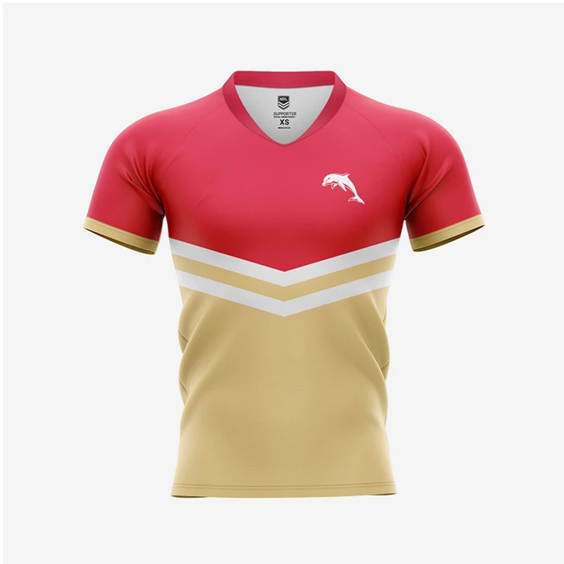 Camiseta Anzak de los Dolphins 2024 para hombre Camiseta de entrenamiento de rugby local de los Dolphins Camiseta de entrenamiento de alta calidad