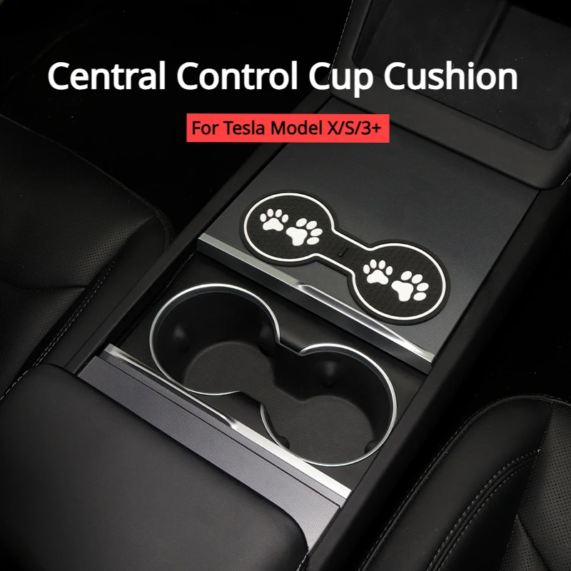 

Central Control Cup Cushion for Tesla Model X/S/3+ Highland 2024 Cat Paw Armrest Mat Protective Pad Car Decoration Accessories