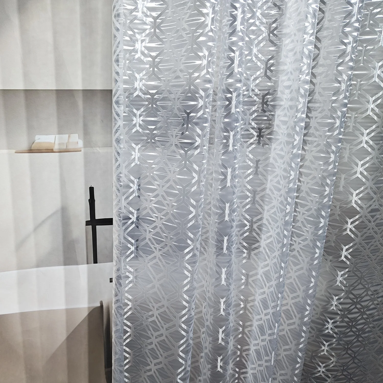 Bathroom Shower Curtain 180X200 Waterproof Mildew-proof
