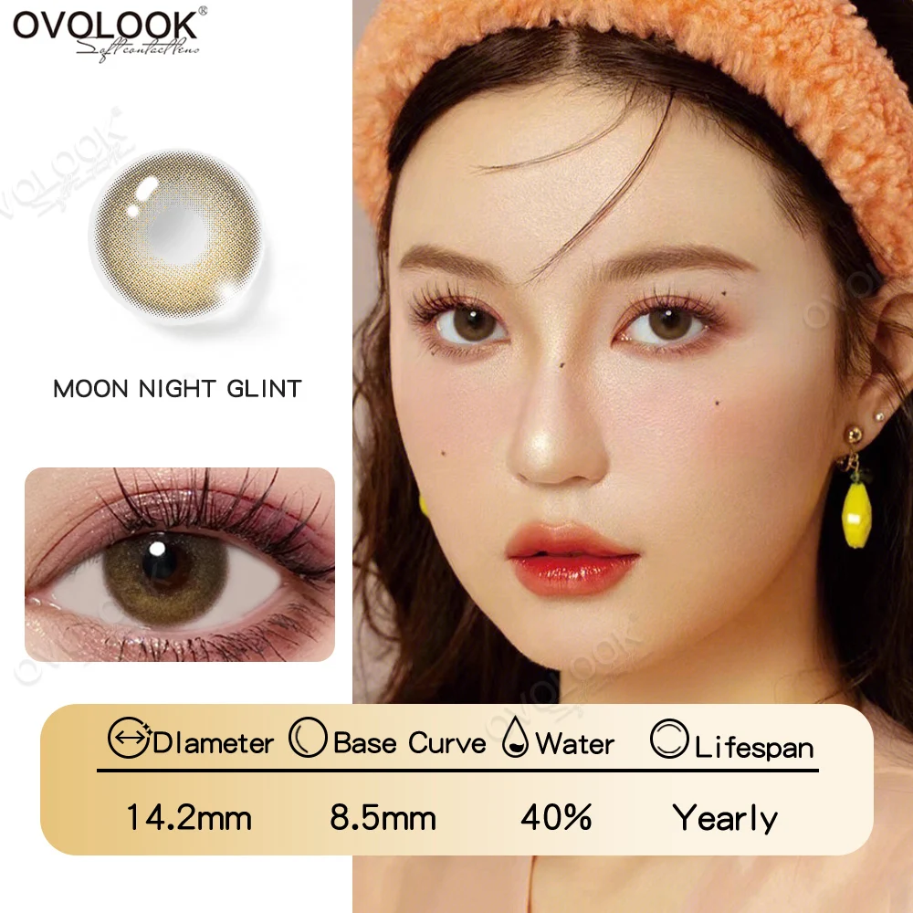 

OVOLOOK-Contact Lenses for Eyes Free Shipping Colored Contacts Pupils Natural Beauty Colored Lenses for Eyes 1 Pair/2pcs Myopia