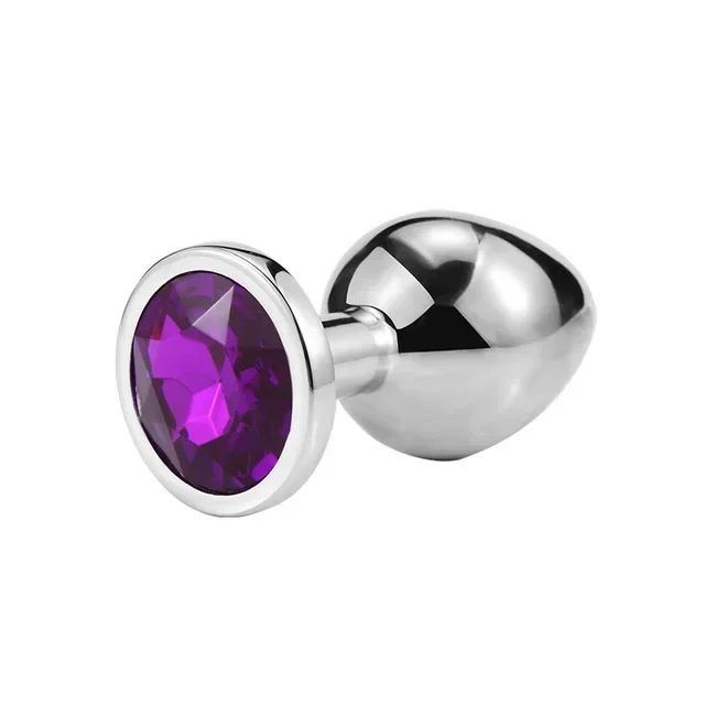Metal Anal Plug Stainless Steel Butt Plug With Jewelry Colorful Crystal Anus Plug Adults Sex Toys for Men Women Gay Adult Game