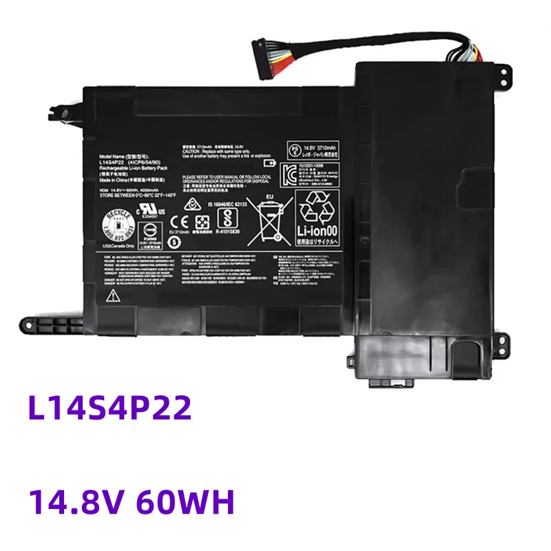 

L14S4P22 14.8V 60WH/4050MAh Laptop Battery For Lenovo IdeaPad Y700 Y701 Y700-17iSK Y700-15ISK Series 5B10H22084 L14M4P23