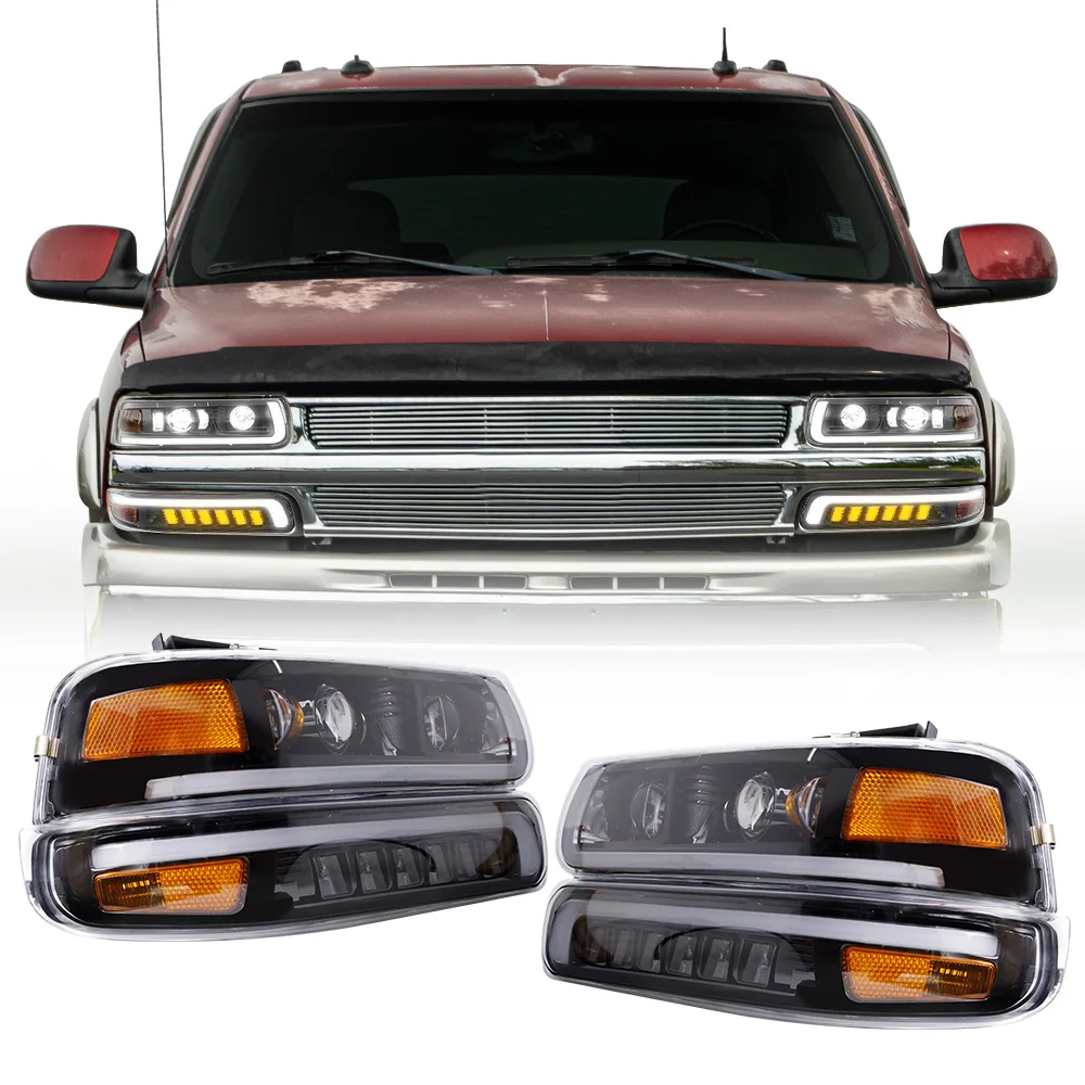 

Led Headlights for 1999-2002 Chevy Silverado 1500 Accessories Headlight for Chevrolet Silverado 2500 HD 3500 Suburban Tahoe