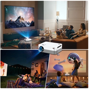 XGODY 4K Projector Full HD 2.4G 5G WiFi LCD LED Video Movie Beam Android Projector Home Theater Cinema Beamer 1GB 8GB Bluetooth 6