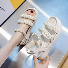 

2021 Plaid Knot Platform Elastic Ankle Strap Ladies Flat Shoes Fashion Summer Casual Hollow Out Open Toe Women Dress Sandals