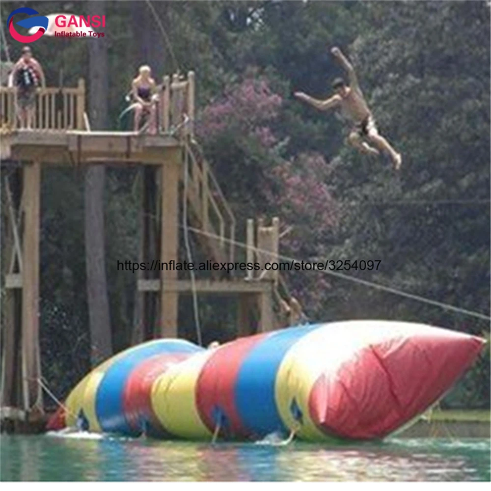 Sport Lake Game PVC Floating Jump Pillow PVC Float Water Catapult Inflatable Blob