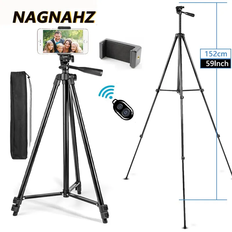 Tripod for Phone 150cm Video Recording Phone Tripod Stand with Bluetooth Remote Universal Camera Photography Stand