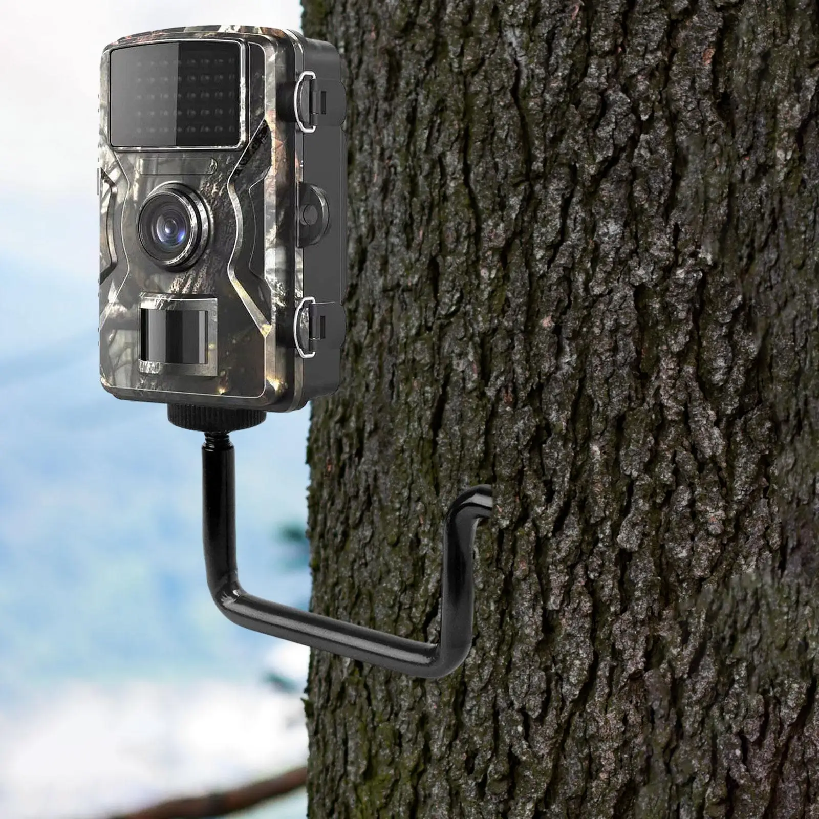 Trail Camera Tree Mount Black Tree Holder Hunting Camera Stand for Game Reliable Placement Hunting Accessory