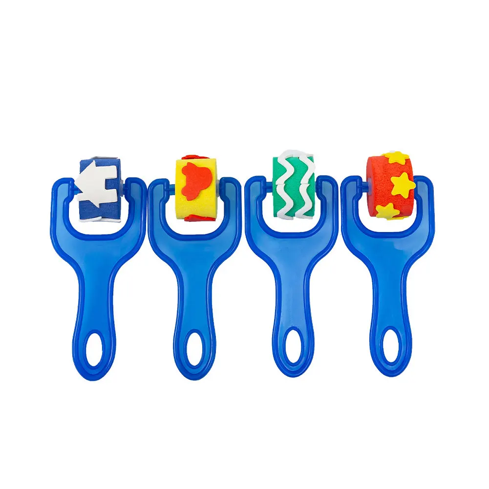TOKSEO - Set 34 Pennelli Spugna Per Bambini | Kit Pittura Creativa Precoce